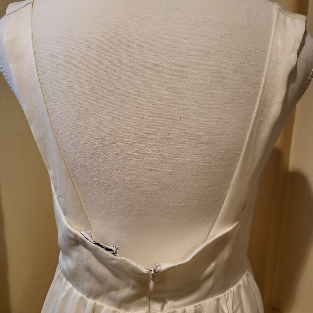 WeWoreWhat Corset Satin Charmeuse Midi Dress in Whisper White NWT Size Medium - Picture 8 of 11